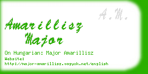 amarillisz major business card